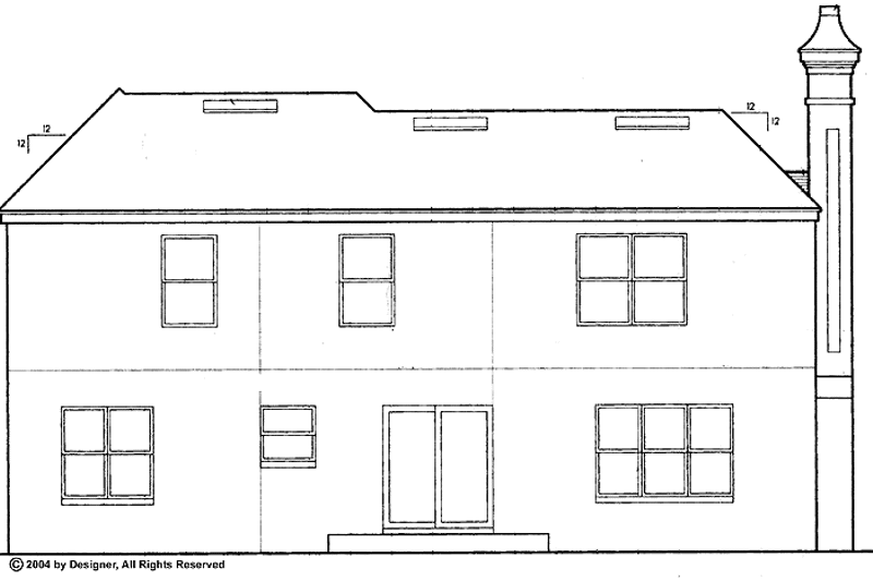 Home Plan - Exterior - Rear Elevation for Country House Plan #417-600 - 4 bed, 2.5 bath