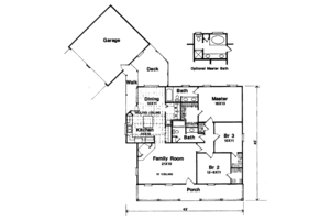 Floor Plan - Main Floor for Country House Plan #41-112 - 3 bed, 2 bath