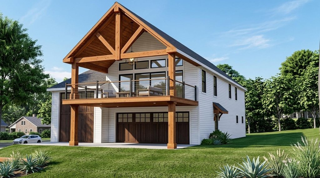 Exterior - Front Elevation 2 for Beach House Plan #1064-205 - 1 bed, 2.5 bath
