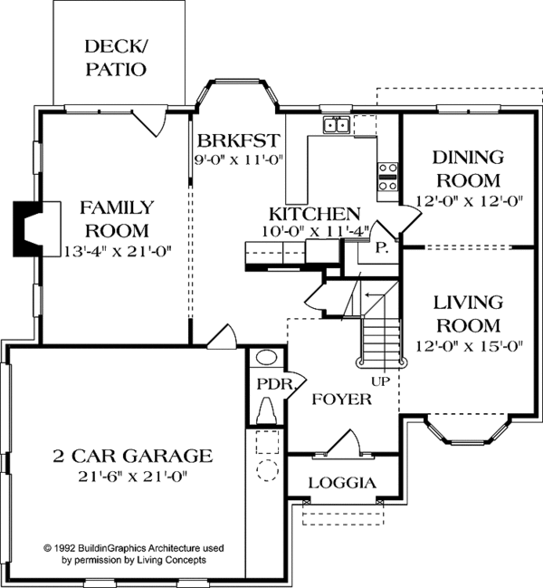 Dream House Plan - Traditional Floor Plan - Main Floor Plan #453-514