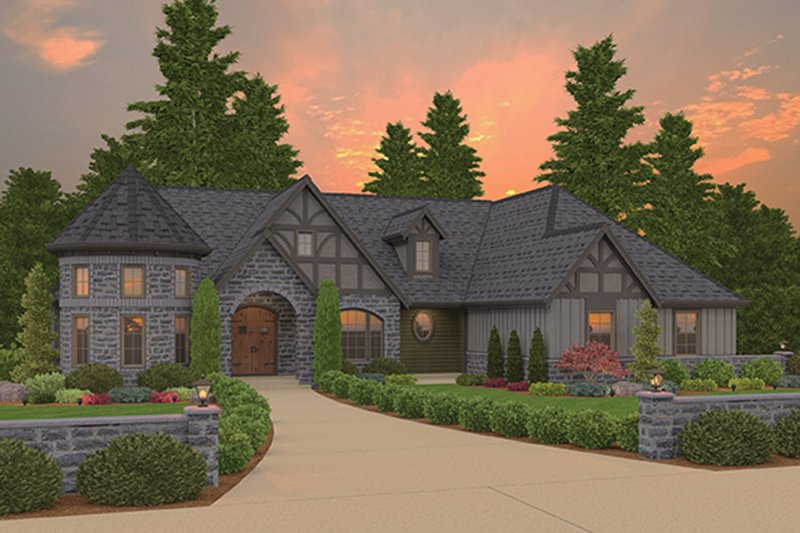 Dream House Plan - Tudor Exterior - Front Elevation Plan #943-44