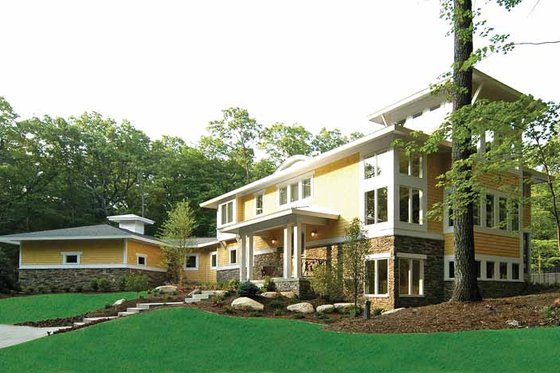 Exterior - Front Elevation 4 for Prairie House Plan #928-38 - 3 bed, 3 bath