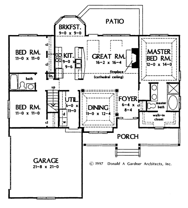 House Plan Design - Ranch Floor Plan - Main Floor Plan #929-352