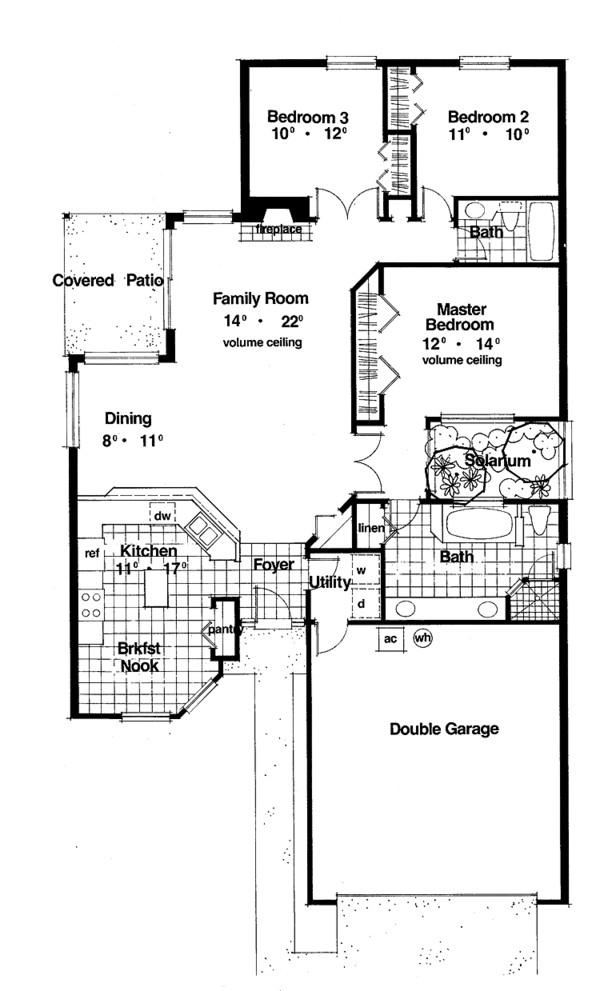 House Plan Design - Mediterranean Floor Plan - Main Floor Plan #417-462