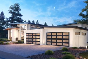 Dream House Plan - Contemporary Exterior - Front Elevation Plan #1066-112