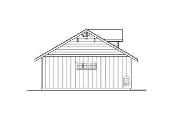 Exterior - Other Elevation for Craftsman House Plan #124-789, 1 bath