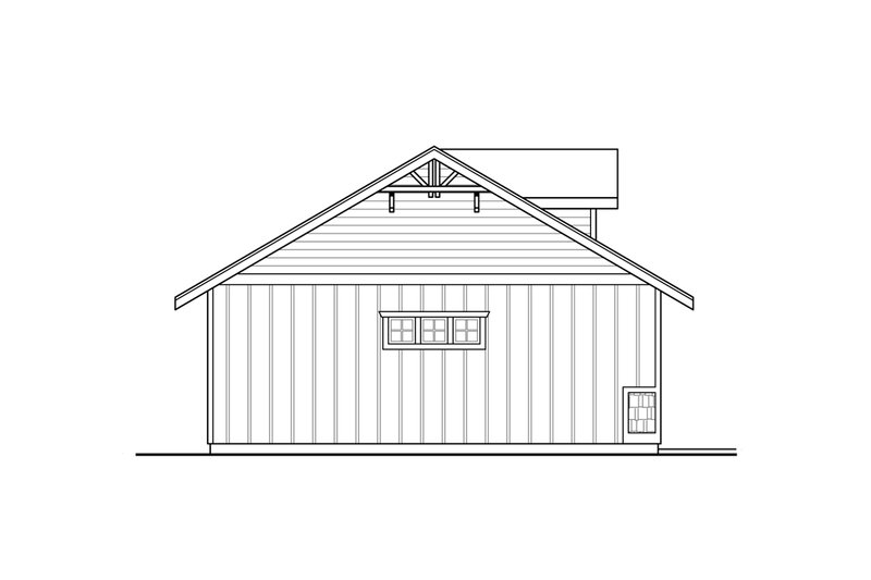 Home Plan - Exterior - Other Elevation for Craftsman House Plan #124-789, 1 bath