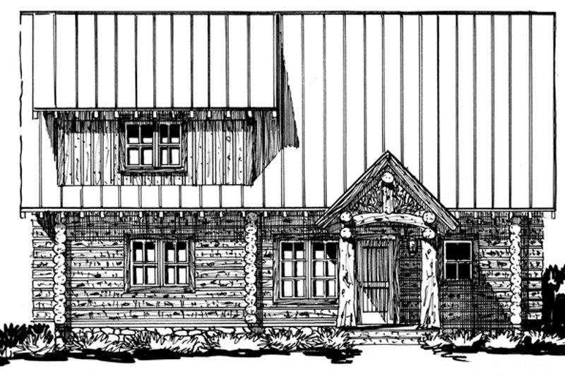 Dream House Plan - Exterior - Front Elevation 5 for Log House Plan #942-23 - 3 bed, 2.5 bath