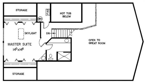House Plan Design - Contemporary Floor Plan - Upper Floor Plan #60-922