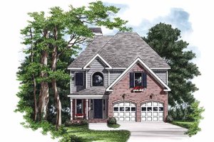 Country Exterior - Front Elevation Plan #927-711
