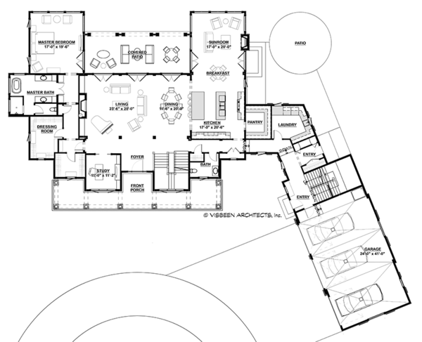 Architectural House Design - Country Floor Plan - Main Floor Plan #928-285