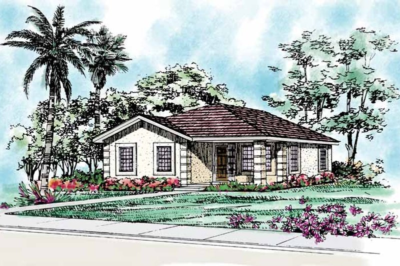 House Blueprint - Craftsman Exterior - Front Elevation Plan #72-1038