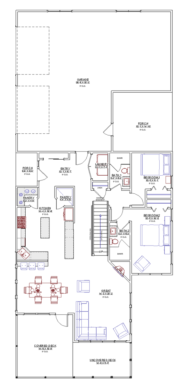 Dream House Plan - Farmhouse Floor Plan - Upper Floor Plan #1109-28