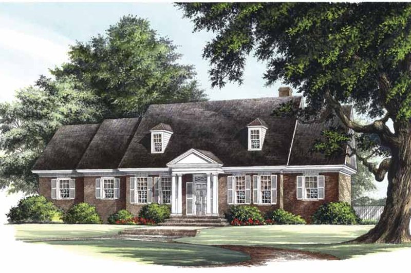 Home Plan - Colonial Exterior - Front Elevation Plan #137-306