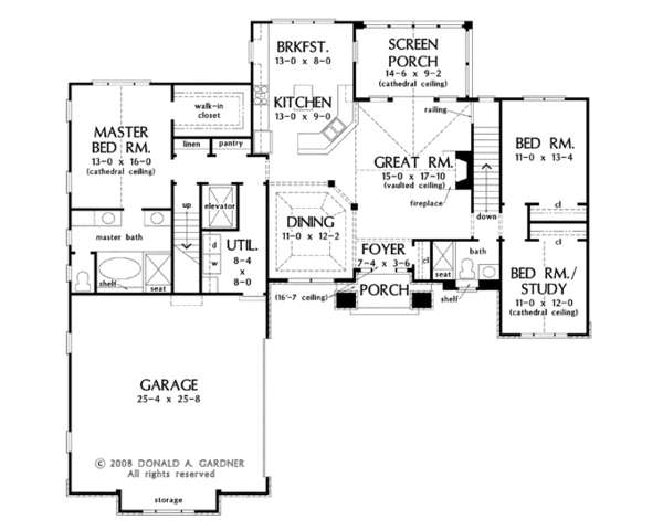 House Plan Design - European Floor Plan - Main Floor Plan #929-921