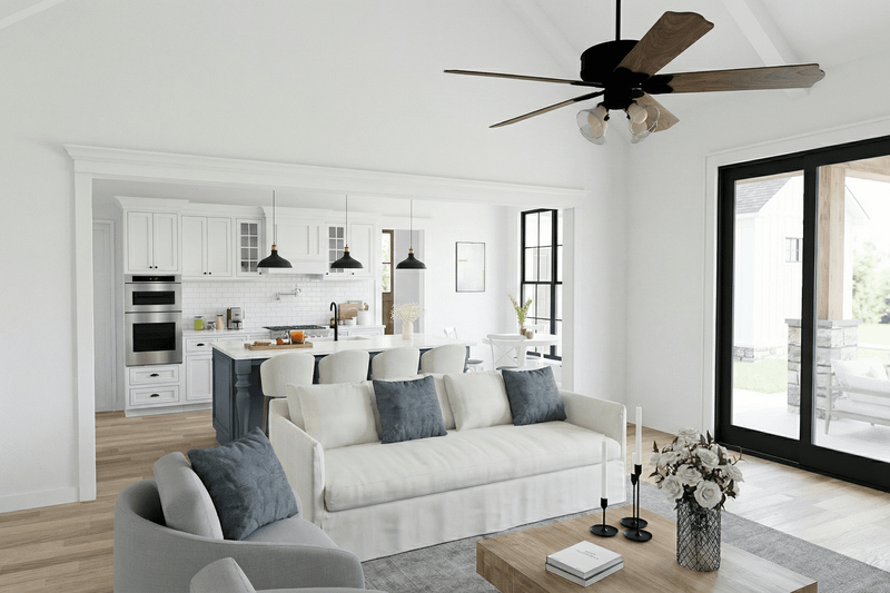 Architectural House Design - Interior - Family Room for Farmhouse House Plan #923-458 - 3 bed, 3.5 bath