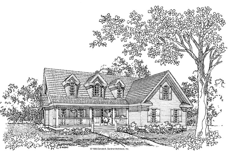 Home Plan - Exterior - Front Elevation 3 for Country House Plan #929-237 - 3 bed, 2 bath