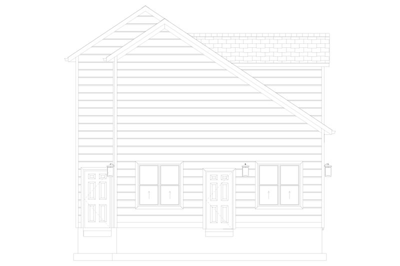 House Design - Exterior - Other Elevation for Colonial House Plan #1060-158, 0.5 bath