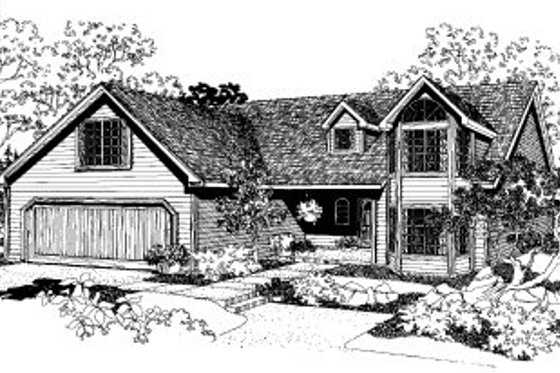 Exterior - Front Elevation House Plan #303-111 - 4 bed, 2.5 bath
