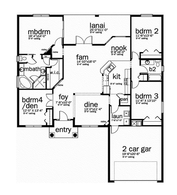 Architectural House Design - Mediterranean Floor Plan - Main Floor Plan #1058-76