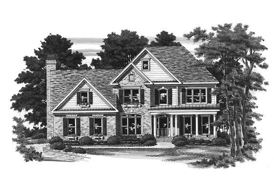 Exterior - Front Elevation 3 for Traditional House Plan #927-397 - 5 bed, 3 bath