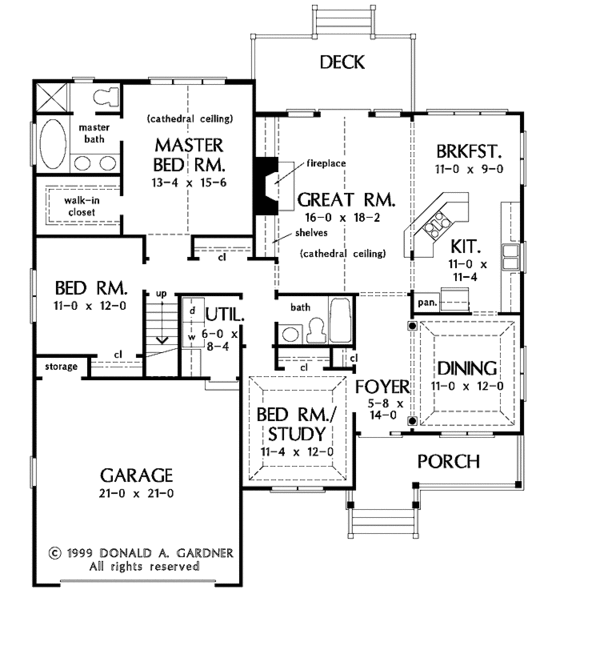 Country Floor Plan - Main Floor Plan #929-554