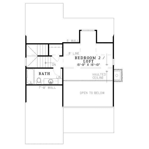 Farmhouse Floor Plan - Upper Floor Plan #17-2020
