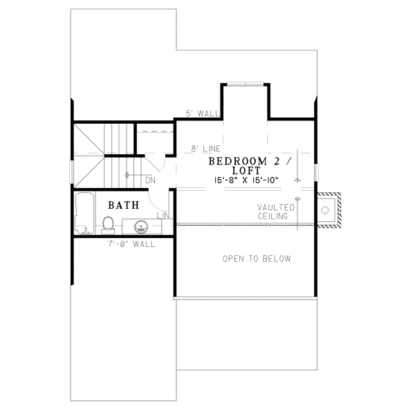 House Blueprint - Farmhouse Floor Plan - Upper Floor Plan #17-2020