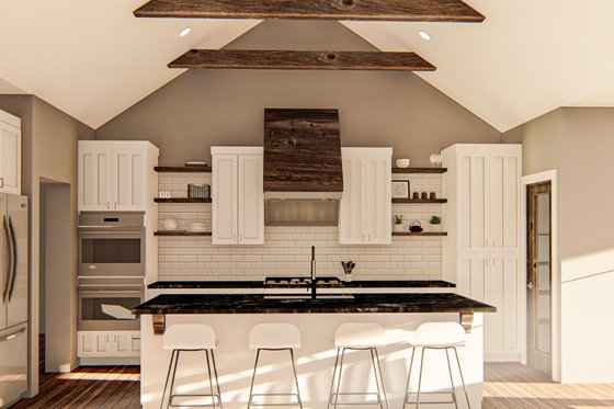 Interior - Kitchen for Beach House Plan #455-268 - 2 bed, 2 bath