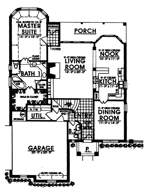 Dream House Plan - Traditional Floor Plan - Main Floor Plan #40-480