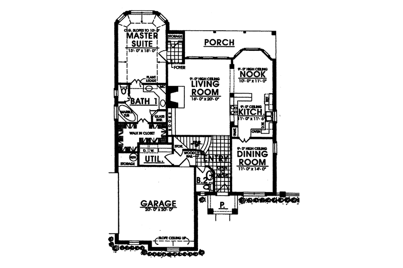 Home Plan - Floor Plan - Main Floor for Traditional House Plan #40-480 - 3 bed, 2.5 bath