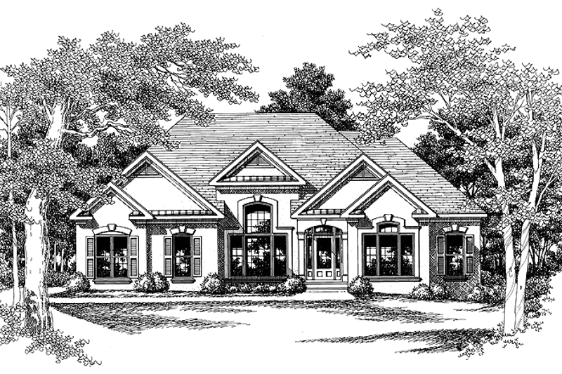 Home Plan - Exterior - Front Elevation 3 for Mediterranean House Plan #927-216 - 4 bed, 3 bath