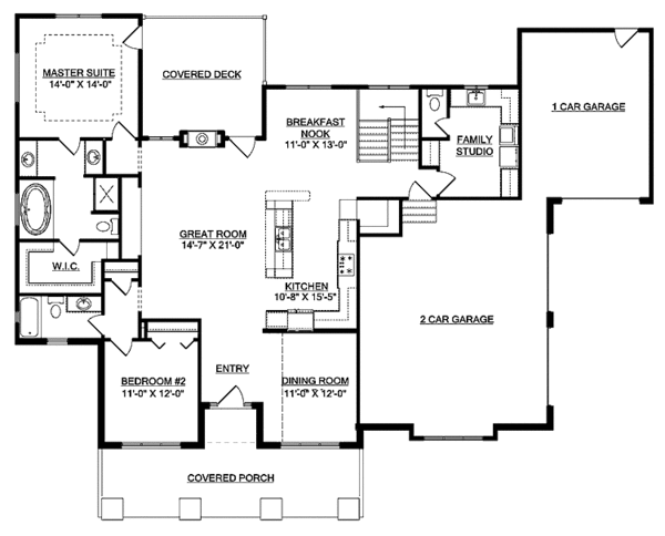 Home Plan - Craftsman Floor Plan - Main Floor Plan #950-3