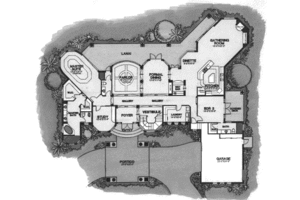 Floor Plan - Main Floor for European House Plan #115-181 - 4 bed, 5 bath