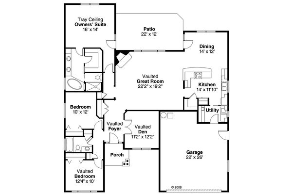 Dream House Plan - Craftsman Floor Plan - Main Floor Plan #124-765