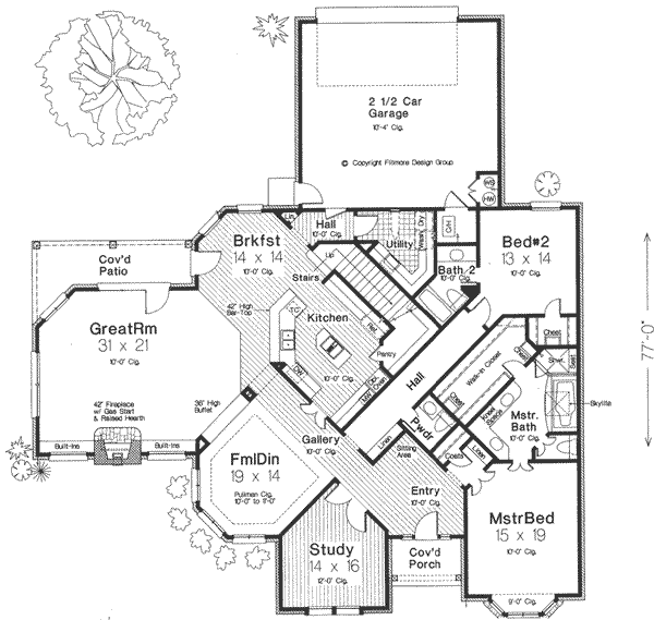 European Floor Plan - Main Floor Plan #310-336
