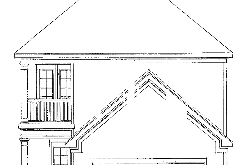 Architectural House Design - Exterior - Rear Elevation for Classical House Plan #952-264 - 4 bed, 3 bath