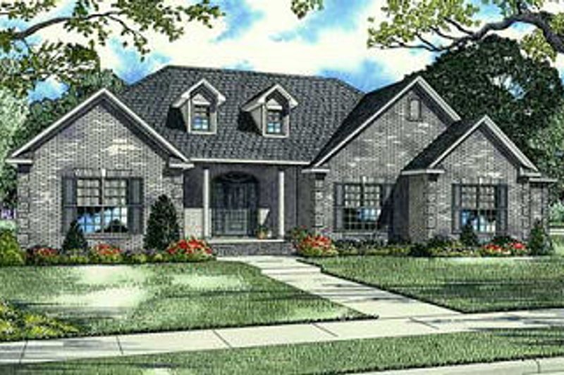 Architectural House Design - European Exterior - Front Elevation Plan #17-649