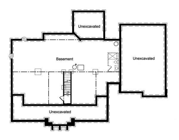 House Design - Traditional Floor Plan - Lower Floor Plan #46-852