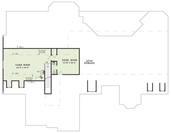 Architectural House Design - Traditional Floor Plan - Upper Floor Plan #17-3320