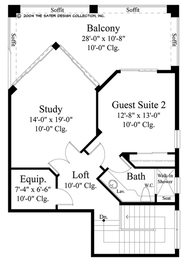 Architectural House Design - Mediterranean Floor Plan - Upper Floor Plan #930-471