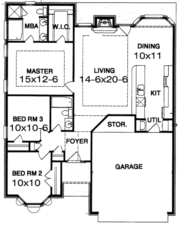 Home Plan - Ranch Floor Plan - Main Floor Plan #15-324