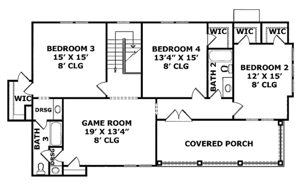 Home Plan - Colonial Floor Plan - Upper Floor Plan #952-201