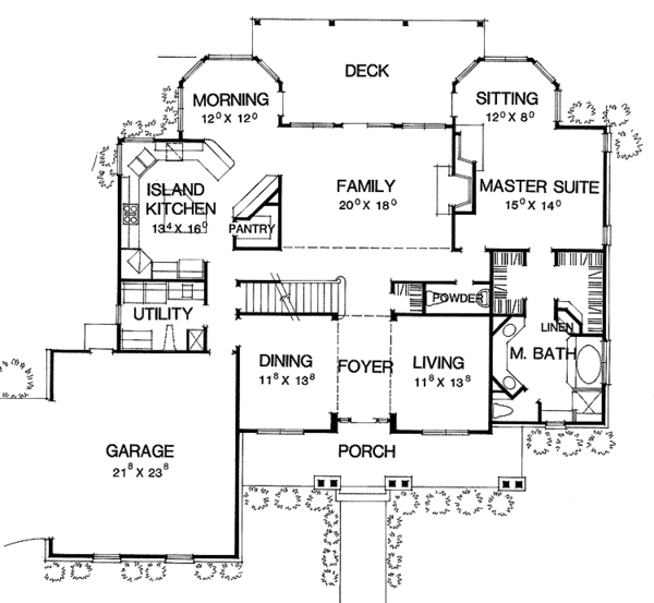 Architectural House Design - Country Floor Plan - Main Floor Plan #472-197