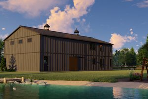 Exterior - Rear Elevation for Barndominium House Plan #1064-149 - 3 bed, 2.5 bath