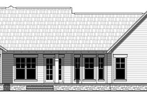Exterior - Rear Elevation for Craftsman House Plan #21-398 - 3 bed, 2 bath