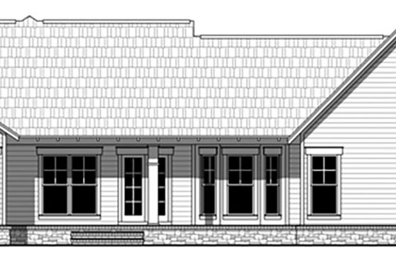 Exterior - Rear Elevation for Craftsman House Plan #21-398 - 3 bed, 2 bath