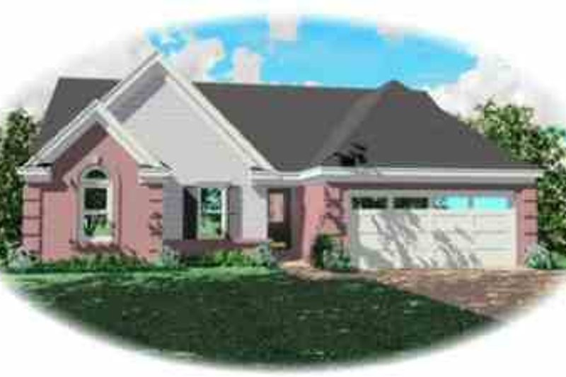 Exterior - Front Elevation 2 for European House Plan #81-181 - 3 bed, 2 bath