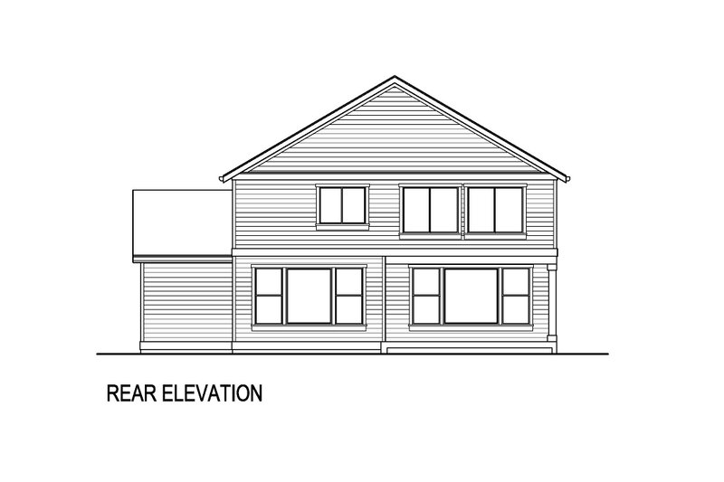 Dream House Plan - Exterior - Rear Elevation for Farmhouse House Plan #569-53 - 5 bed, 3 bath