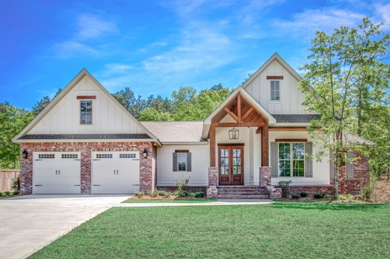 Exterior - Front Elevation 3 for Country House Plan #430-194 - 4 bed, 2 bath